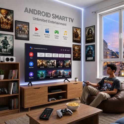 32 Inch Smart Android Smart TV, LED HD WiFi Ready With 30W Sound Speaker