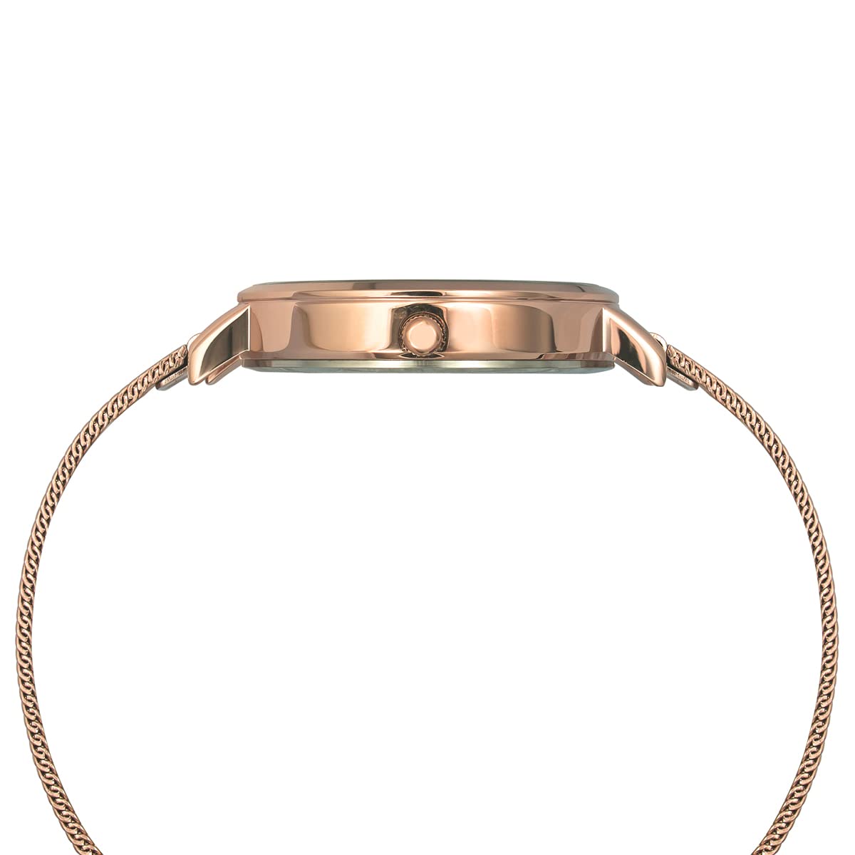 Timex Stainless Steel Analog Rose Gold Dial Women's Watch-Twel155Smu10