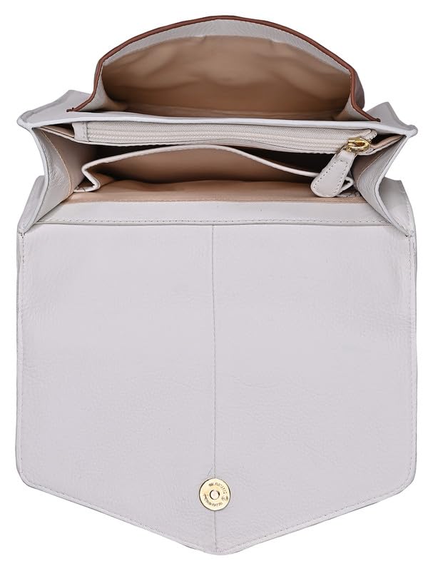 eske Lisbeth Genuine Leather Shoulder Bag (Vanilla Tan)