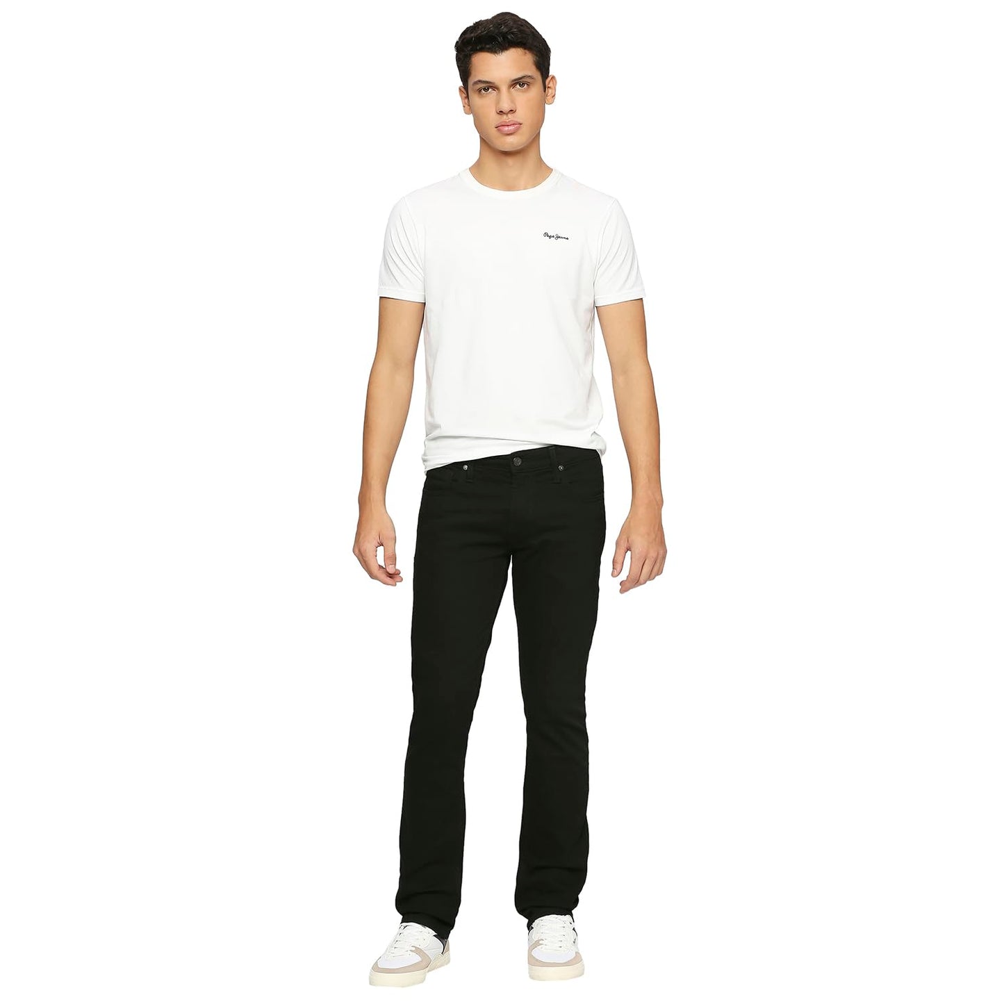 Pepe Jeans Men's Mid Rise Slim Fit Jeans Black