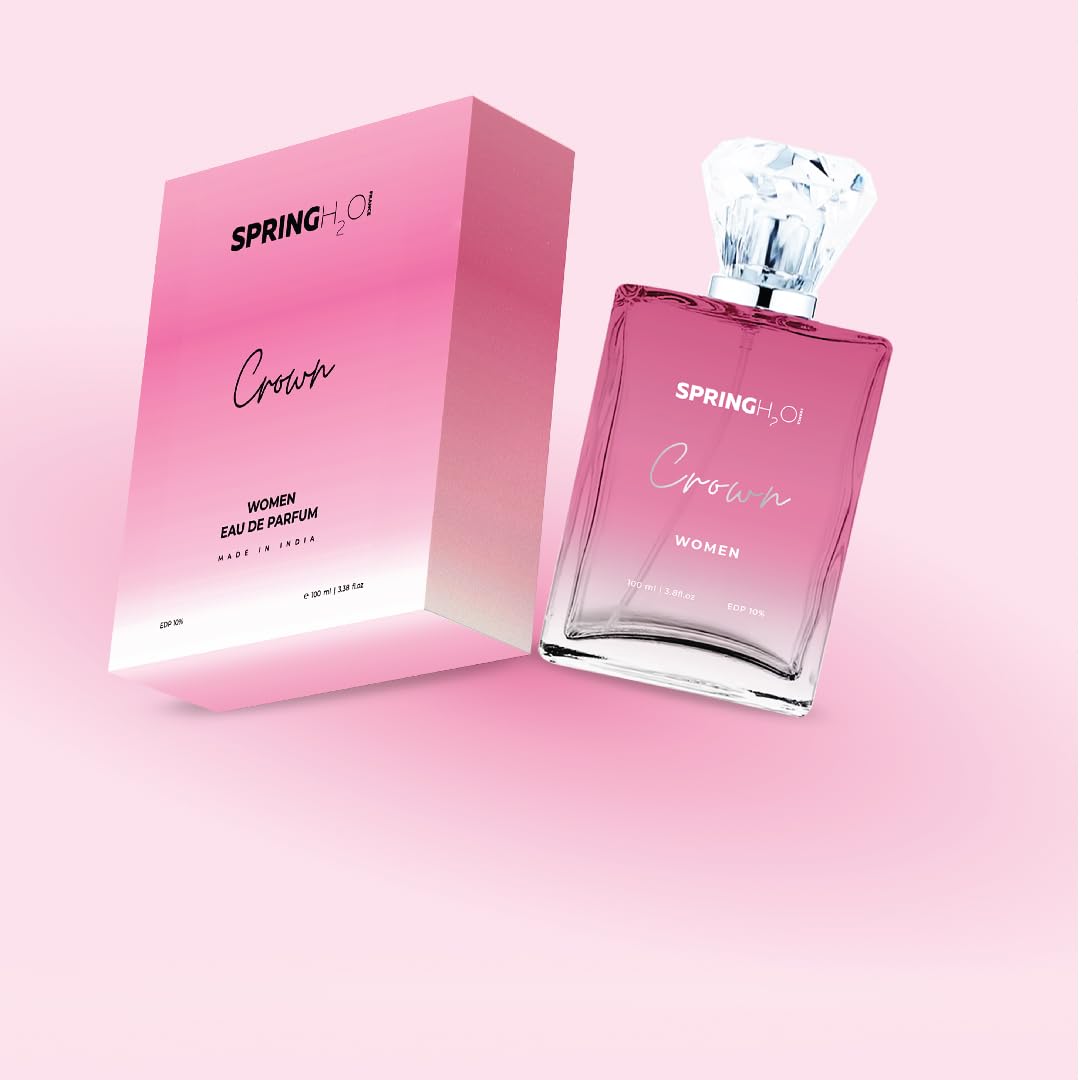 Spring H2O Crown Eau De Parfume For Women | Long-Lasting Luxury Fragrance | Elegant parfume | 100ml Spray Bottle