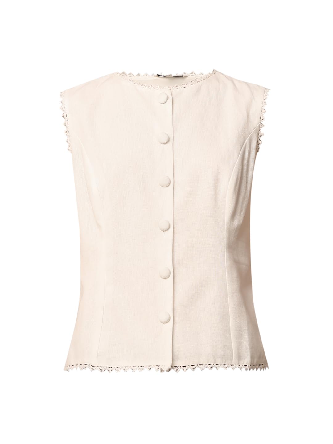 ONLY Women's Regular Fit White Waistcoat