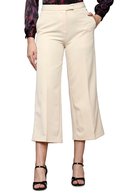 Allen Solly Women's Regular Casual Pants (Beige)