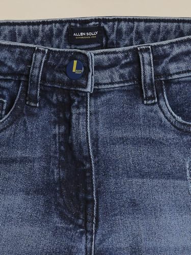 Girls Blue Solid Shorts