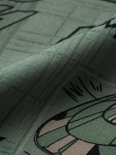 The Souled Store Avengers: Comics Men and Boys Short Sleeves Collared Neck Button Front Green All Over Printed Viscose Oversized Shirts