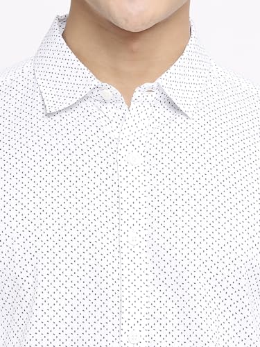 White Slim Fit Regular Collar Men's Shirt by Being Human Clothing
