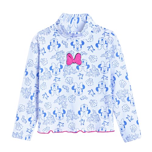 Hopscotch Girls Full Sleeves White Minnie Mouse High Neck T-shirt For Ages (12-24 Months)
