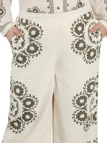Vero Moda Curve Women's Flared High Rise Beige Pants