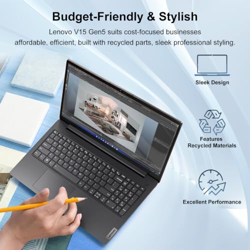 Lenovo V15 Gen 5 15.6" Business & Student Laptop, 16GB DDR5 RAM, 512GB SSD