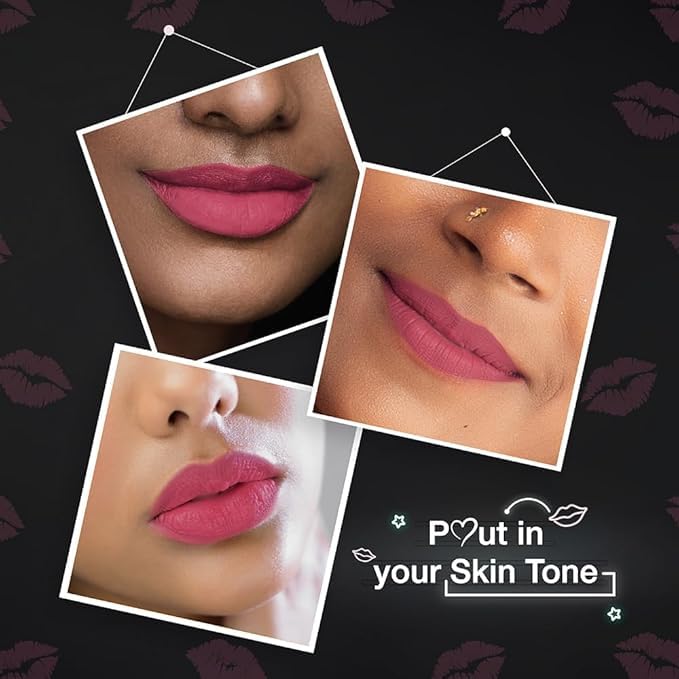 Dazller All Day Quick-Dry Lipcolour, Ultra-Matte, Smudge-Proof, Moisturising with Kokum Butter, Brown (DLC049)