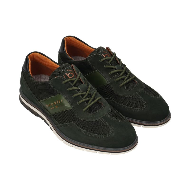 Bugatti Simone Comfort Dark Green Men's Wide Sneakers - UK 9