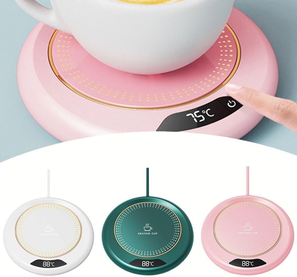 Electric Tea Espresso Beverage Warmer, Mug Warmer, Coffee Cup Warmer for Desk with 3 Temperature Settings, Keeps Tea, Coffee, Milk, and Water