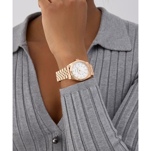 GUESS White Round Dial Analog Women's Watch - GW0936L4