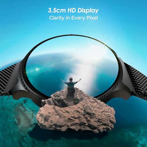 boAt Lunar Discovery – 2026 Edition w/ 1.39" (3.5 cm) HD Display, Bluetooth Calling, Emergency SOS, HR, SpO2 & Sleep Tracking Smart Watch for Men & Women (Black Metal)