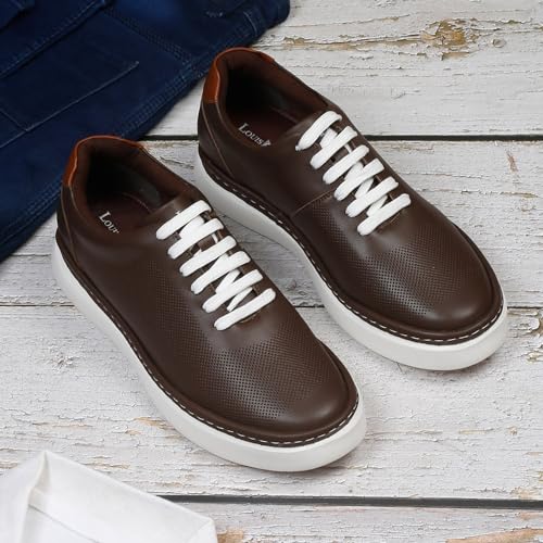 LOUIS STITCH Play Men's Mexican Brown Fashion Sneakers for Men All Day Comfortable Wear (SNK-FSDBB) (Size- 7 UK)