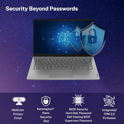 Lenovo V14 Intel Core i3 13th Gen 14" FHD (1920x1080) Antiglare 250 Nits Thin and Light Laptop (8GB RAM/512GB SSD/Windows 11 Home/Office Home 2024/Iron Grey/1.43 kg), 83A0A0PBIN