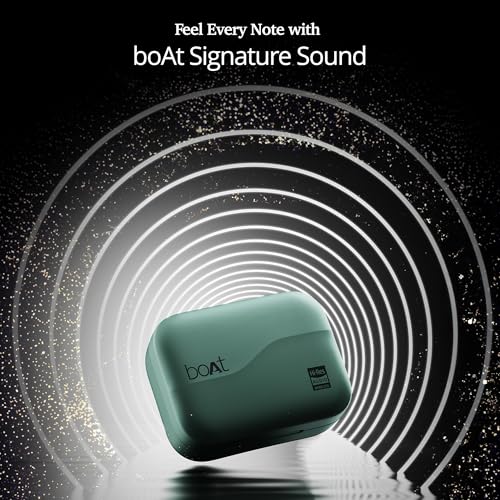 boAt Airdopes 800 HiDef, Hi-Res Audio LDAC, 4Mic ENx, App Support, ASAP Charge, IPX5, Low Latency, Dual Pairing, BTv5.3, Bluetooth TWS in Ear Earbuds Wireless Earphones (Emerald Green)