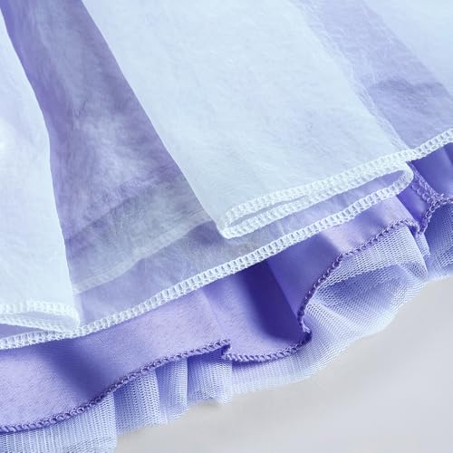 Hopscotch Girls Lavender Short Sleeves Floral Applique Dress for Age (2-3 Years)