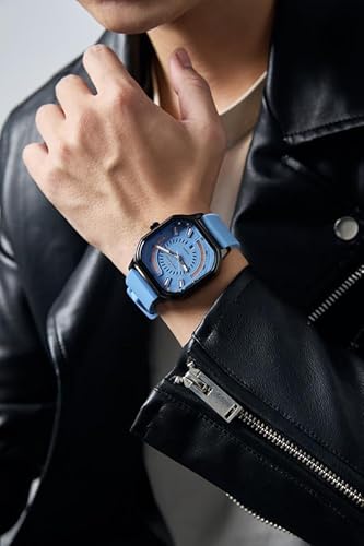 Daniel Hechter Paris Rivoli Collection Modern Analog Watch for Men with Octagon Dial and Silicon Band-DHM1003