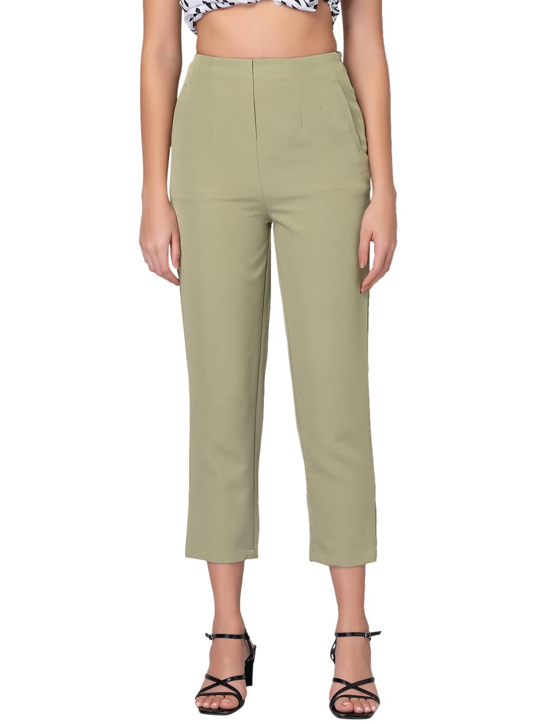 Faballey Women's Regular Trouser (BOT00833_Green_XL)