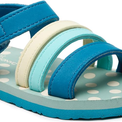 ONYC Premium Butterscotch Kids Sandals for Girls, Teal Blue Sandals