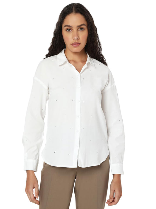 VERO MODA Women White Regular Fit Shirt