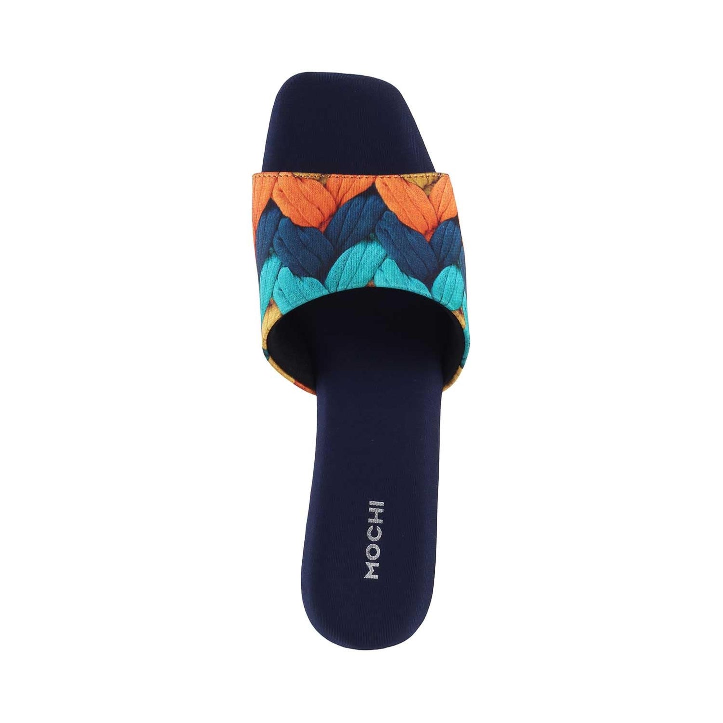 Mochi Women Blue Block Heel Fashion Sandal UK/6 EU/39 (40-145)