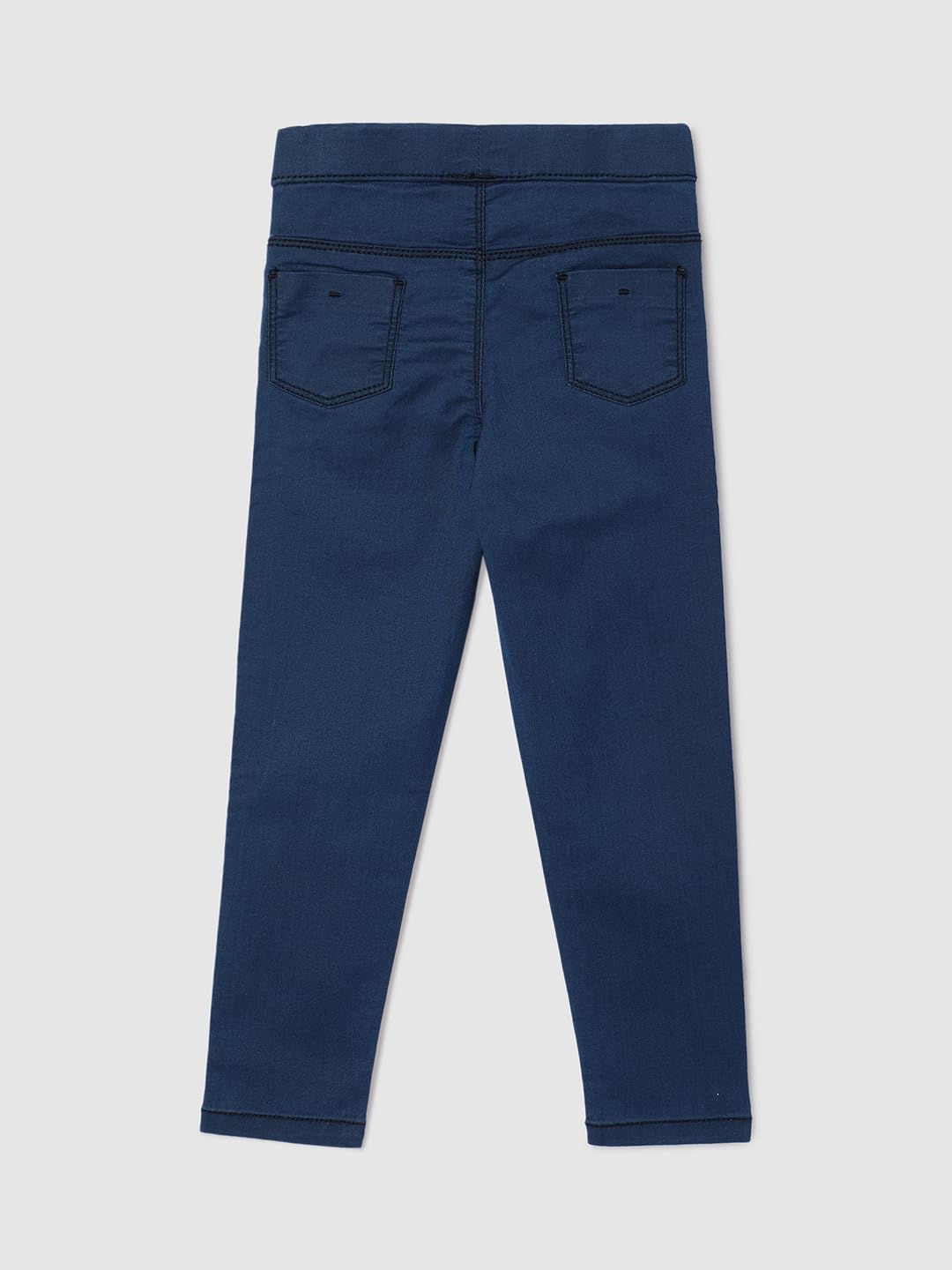 Max Girls Solid Denim Jeggings (S24CBD05MID Blue)_3-4Y