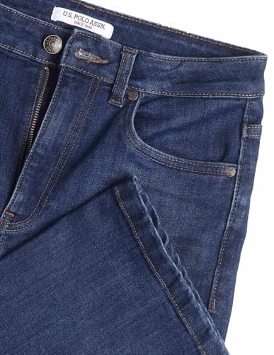 U.S. POLO ASSN. High Rise Bootcut Jeans (UWSS25JEN318_Blue_34)