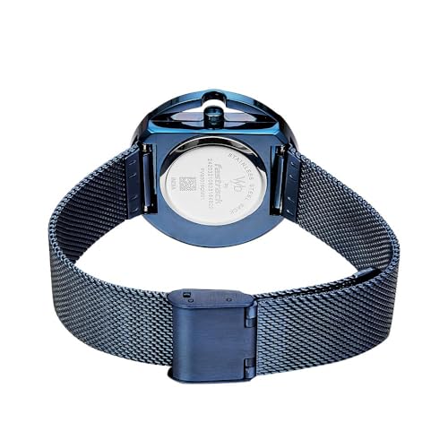 Fastrack Vyb Quartz Analog Blue Dial Stainless Steel Strap Watch for Women-FV60015QM01W