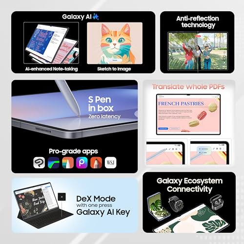 Samsung Galaxy Tab S10 Plus [Smartchoice], S Pen in-Box, 31.5 cm (12.4 inch) Dynamic AMOLED 2X Display, 12 GB RAM, 256 GB Storage, Wi-Fi + 5G Tablet, Platinum Silver