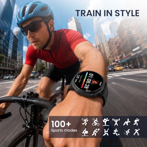 Fastrack Revoltt FR3 Pro Smartwatch with 1.43” AMOLED Display,Dynamic 60Hz Refresh,Nitrofast Charging, HRM, SpO2, Sleep,Multiple Menu Style,Functional Crown,IP68, BT Calling,24/7 Health Suite - Black