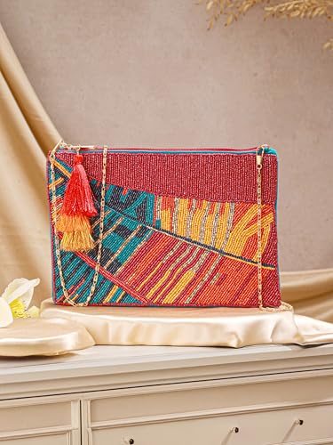 BAGUZZI Leafing Love Beaded Multicolor Sling Bag