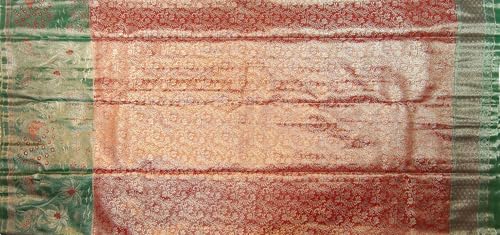 VFCollections Women's Traditional Handloom Kanchipuram Silk Pure Pattu Sarees | Rich Zari Woven Design | Bridal Saree | Unstitched Blouse-8 (VFC725-2)