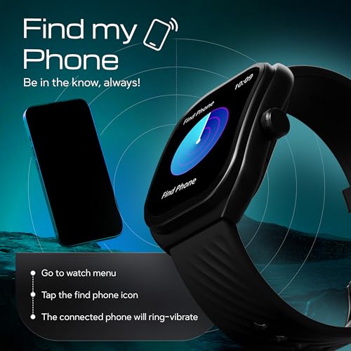 GOBOULT Trail Pro Smartwatch 2.01'' 3D Curved Screen+AMOLED, BT Calling 5.3, 600 Nits Brightness, IP68, 250+ Watchfaces, 120+ Sports Modes, AI Voice Assistant, SpO2 Tracking (Black)