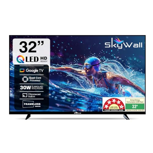 Skywall 80 cm (32 inch) HD Ready Smart QLED Google TV (32SWQLEDTV)