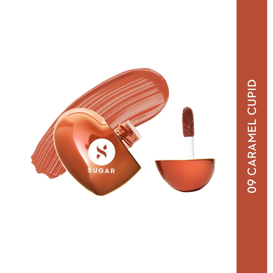 SUGAR Cosmetics LA LA Love Matte Liquid Lipstick | Lasts 18Hrs | Transferproof & Waterproof | 5ml | 09 Caramel Cupid