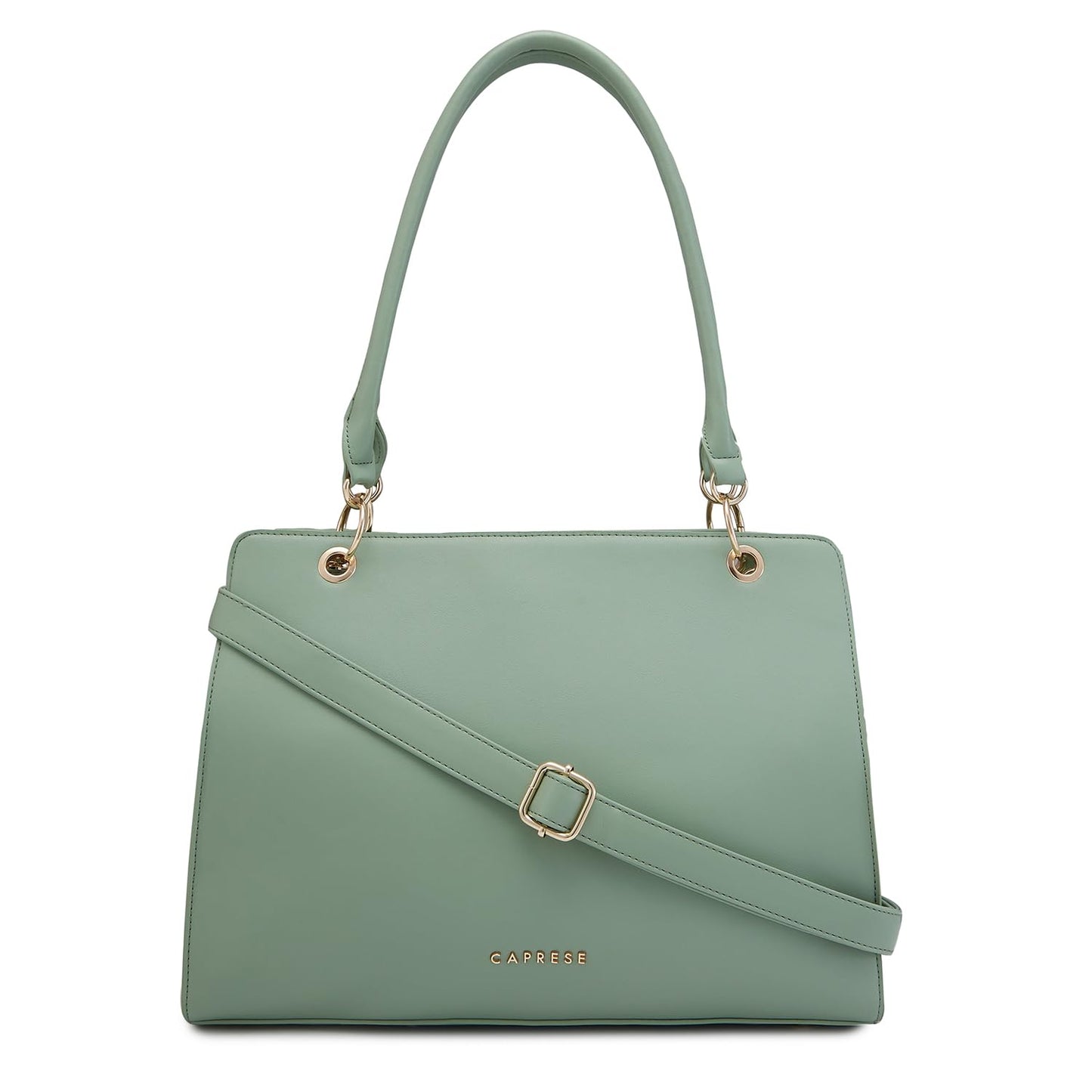 Caprese Capri Solid Mint Faux Leather Large Satchel Handbag