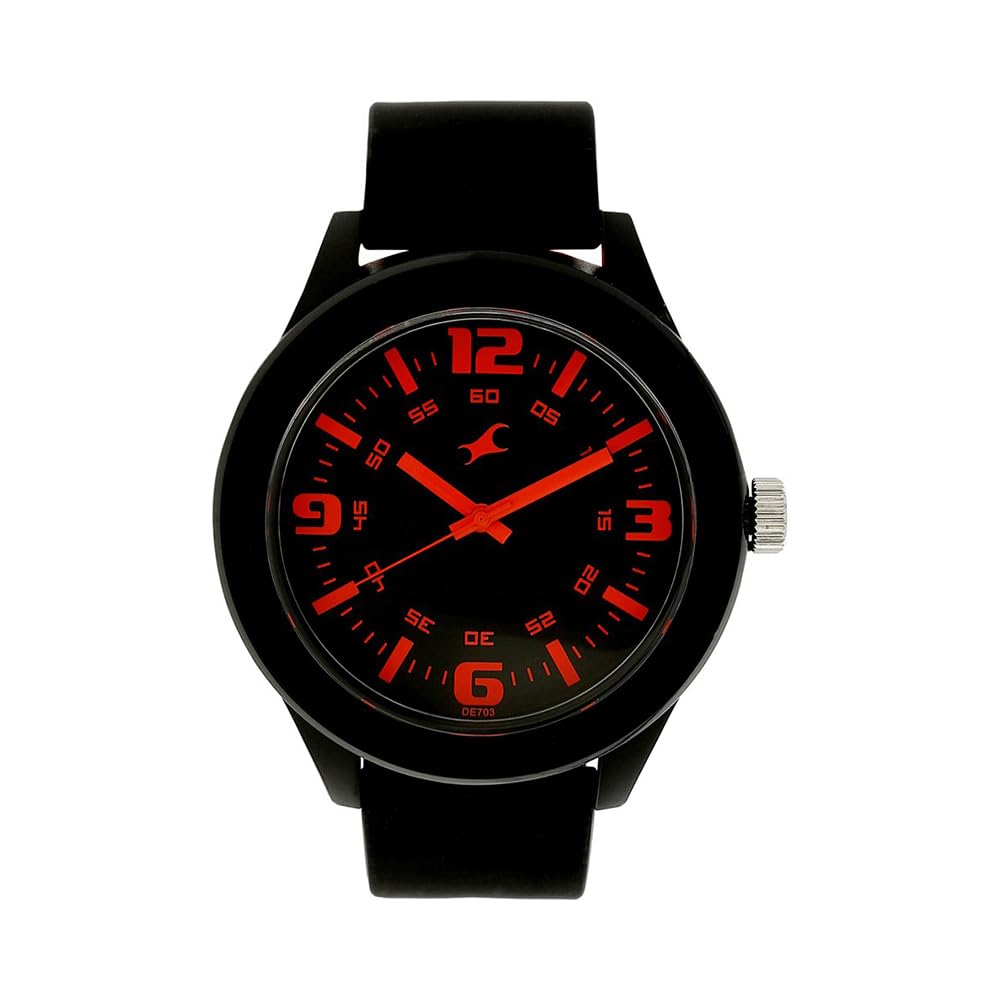Fastrack Black Dial and Band Analog Plastic Watch for Unisex -NR38003PP13W