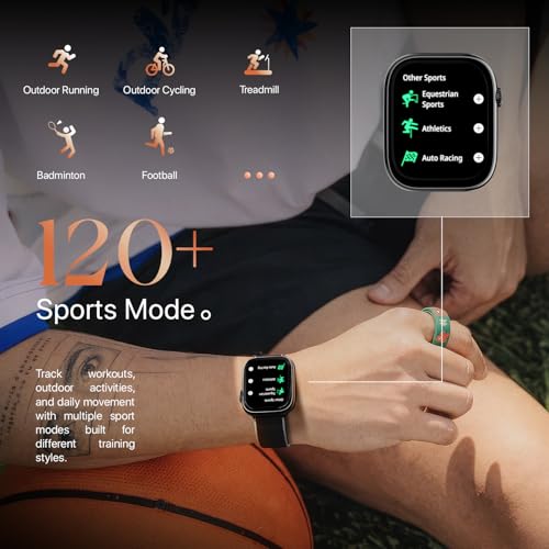 Fire-Boltt Ninja X Ring Smart Watch with 1.96” Large Display, Bluetooth Calling, Wireless Charging, AI Voice Assistant, 500+ Watch Faces, Health Suite, Smart Watch for Man & Woman – Mocha Mousse