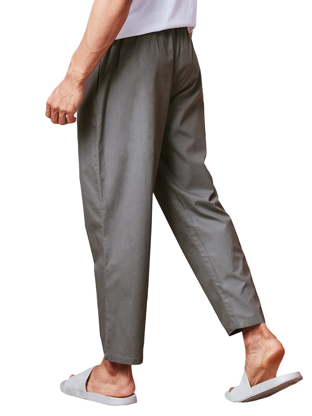 The Souled Store Smoke Grey Mens and Boys Solid Cotton Pajamas