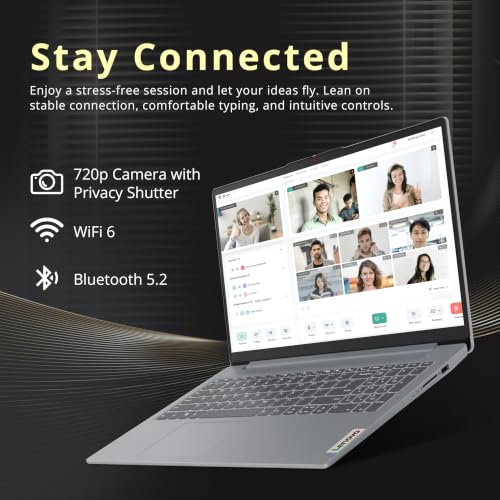 Lenovo IdeaPad Slim 3i 15.6" FHD Laptop, Intel Core i3-N305(8-Core), 8GB LPDDR5, 1.12TB Storage(128GB UFS+1TB Docking Station Set), UHD Graphics, Numeric Keypad, Fast Charge, WiFi 6, Win 11, Grey