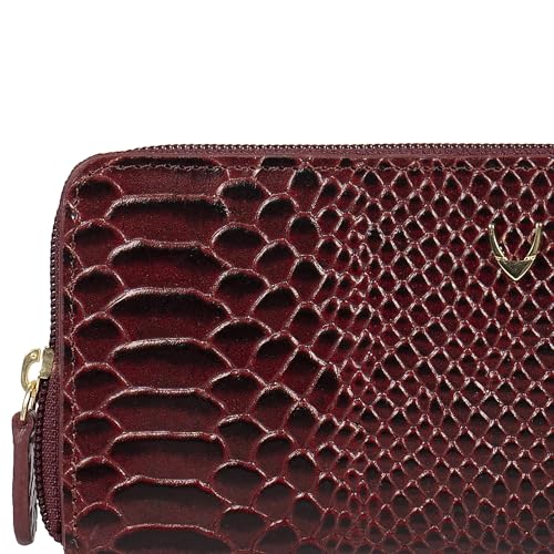 Hidesign Women's Cotton Ee Angara Wii Rf Medium Marsala Zip Around (Wallet)