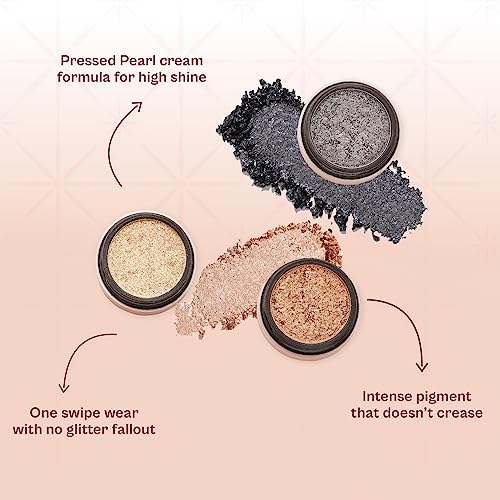 Typsy Beauty Magic Dust Cream Foil Shadow I Wish Upon a Star I Metallic Pink Rose Gold I Intensely Pigmented with Single Swipe Application I Glitter Shadow I Minimal Fall Out I Made In Korea I 1.9g