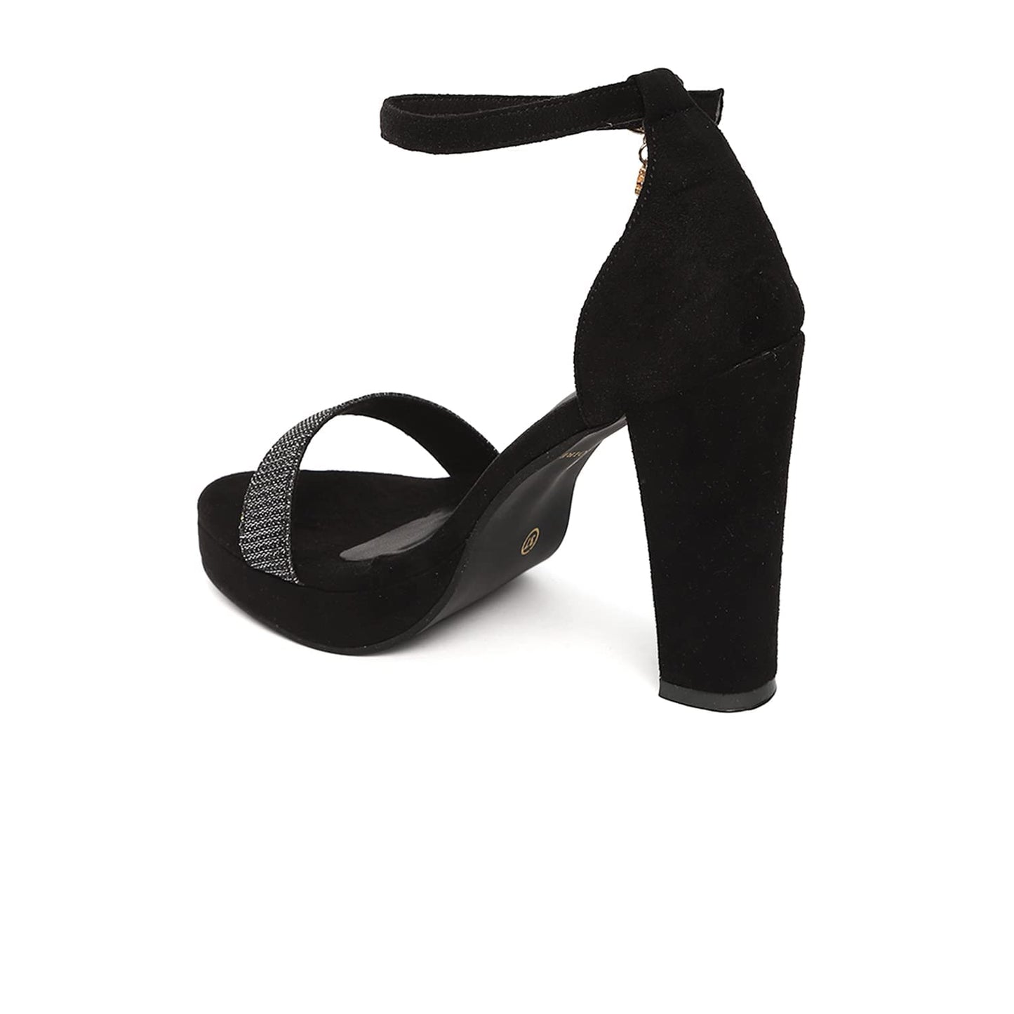 Marc Loire Women's Black High Heels Fashion Sandals for Party and Formal Occasions UK 6