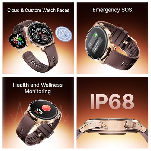 boAt Ultima Prime smartwatch with 1.43” AMOLED Display, AOD, Personalized Fitness Nudges, Functional Crown,100+ Sports Modes, Create Your Own Watchface, smartwatch for man and Woman (Royal Berry)