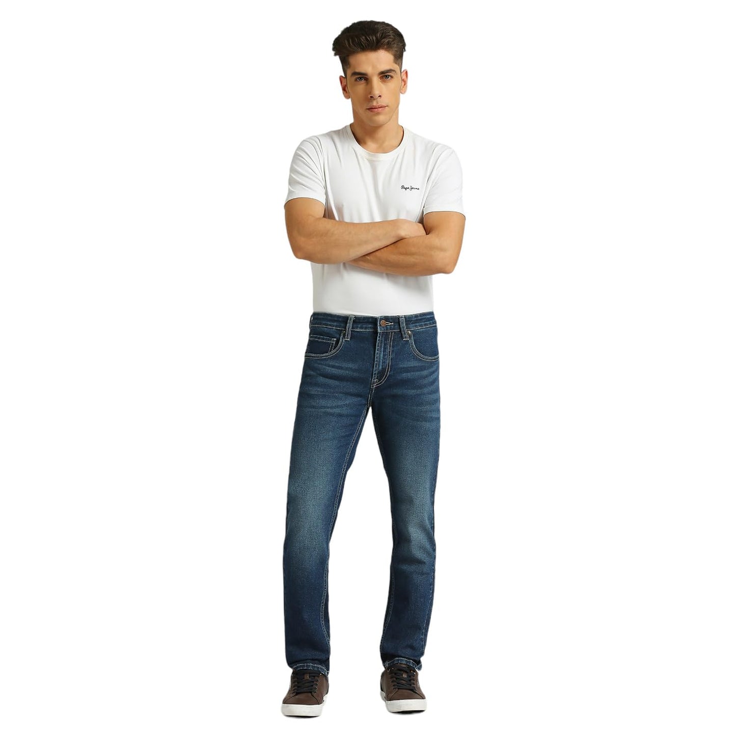 Pepe Jeans Men's Low Rise Tapered Fit Jeans Med Used