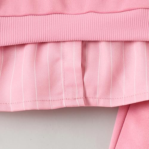 Hopscotch Girls Full Sleeves Pink 2-Pc Bow Applique Sweatshirt & Pants For Ages (2-3 Years)