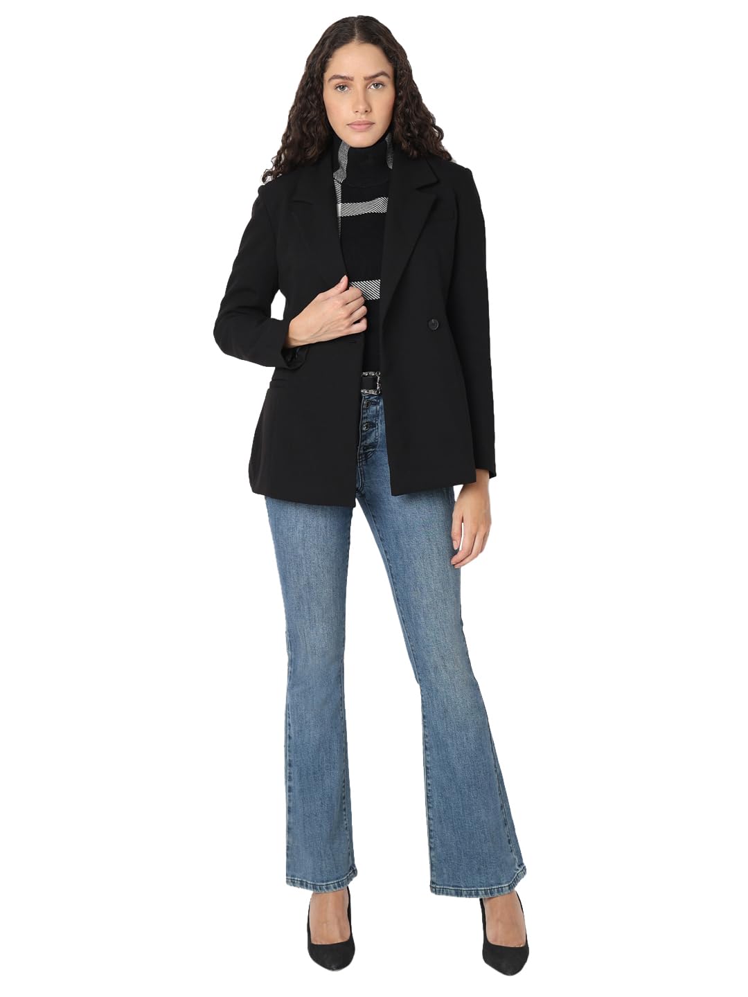 VERO MODA Women's Regular Fit Black Blazer
