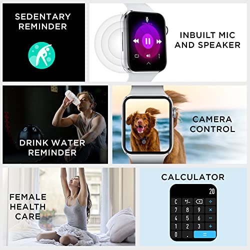 Fire-Boltt Visionary 1.78" AMOLED Bluetooth Calling Smartwatch with 368 * 448 Pixel Resolution, Rotating Crown & 60Hz Refresh Rate 100+ Sports Mode, TWS Connection, Voice Assistance (Silver)